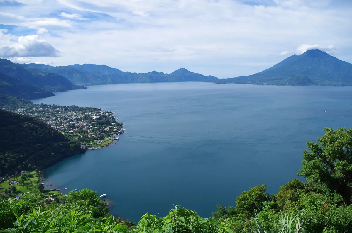 The lake seen from above Panajachel
