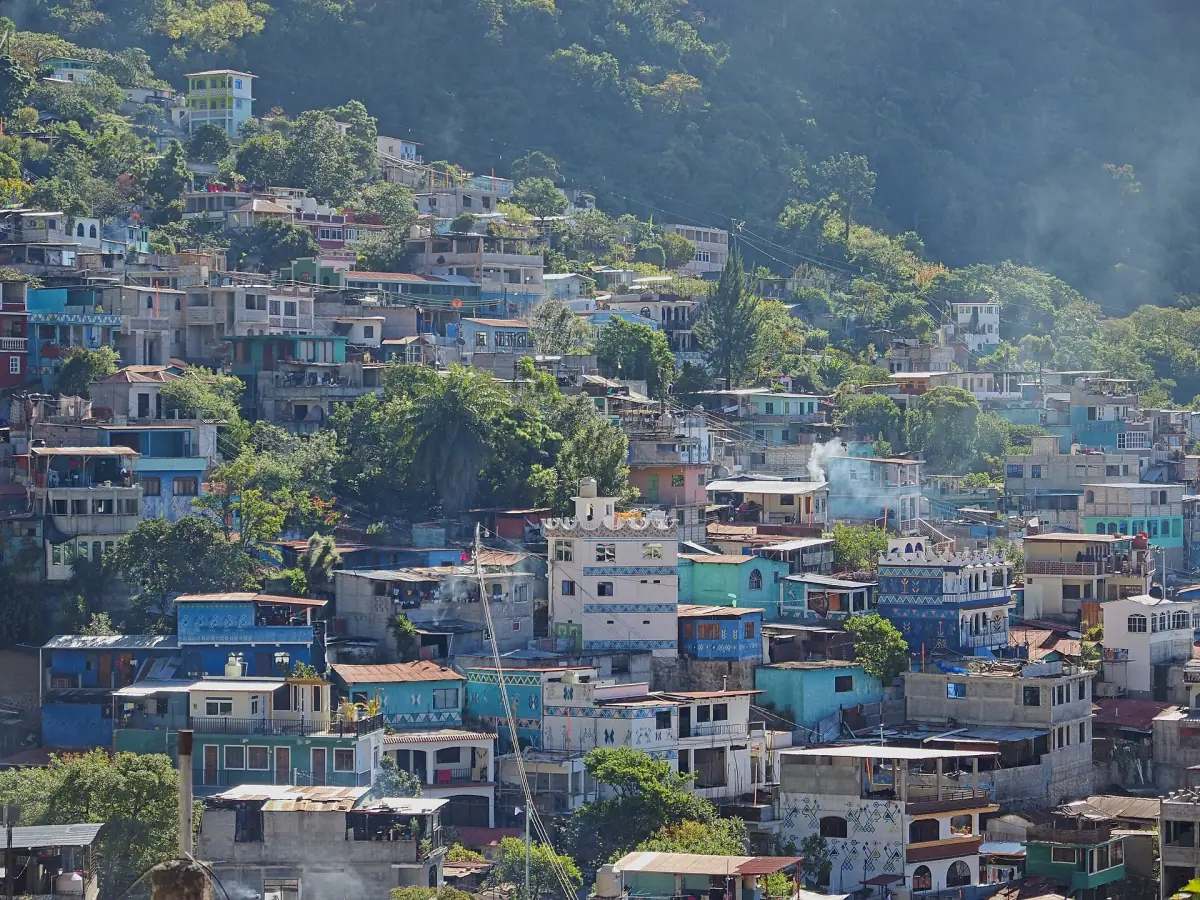 Painted houses in Santa Catarina Palopó