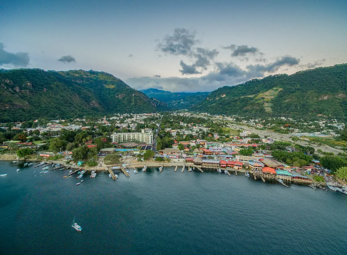 Panajachel on the shore of Lake Atitlán