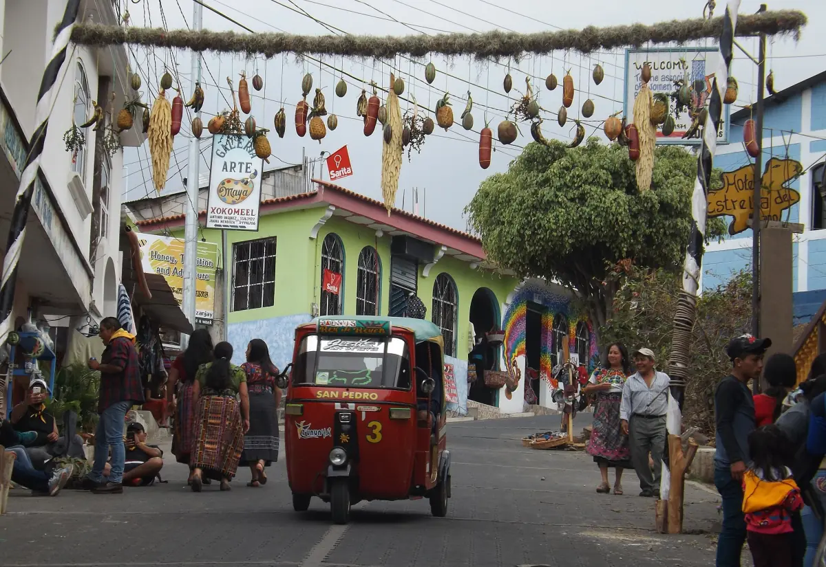 The main street of San Juan La Laguna